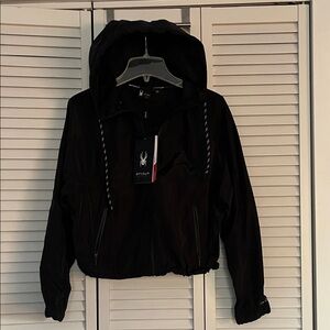 Spyder Women's Black windbreaker jacket puffer size Small New